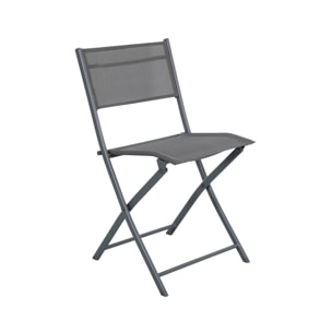 Table de jardin pliante acier + 4 assises ANCONA