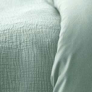 Parure Housse De Couette 100% gaze De Coton Amande