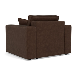 Topaze - fauteuil en simili - Marron
