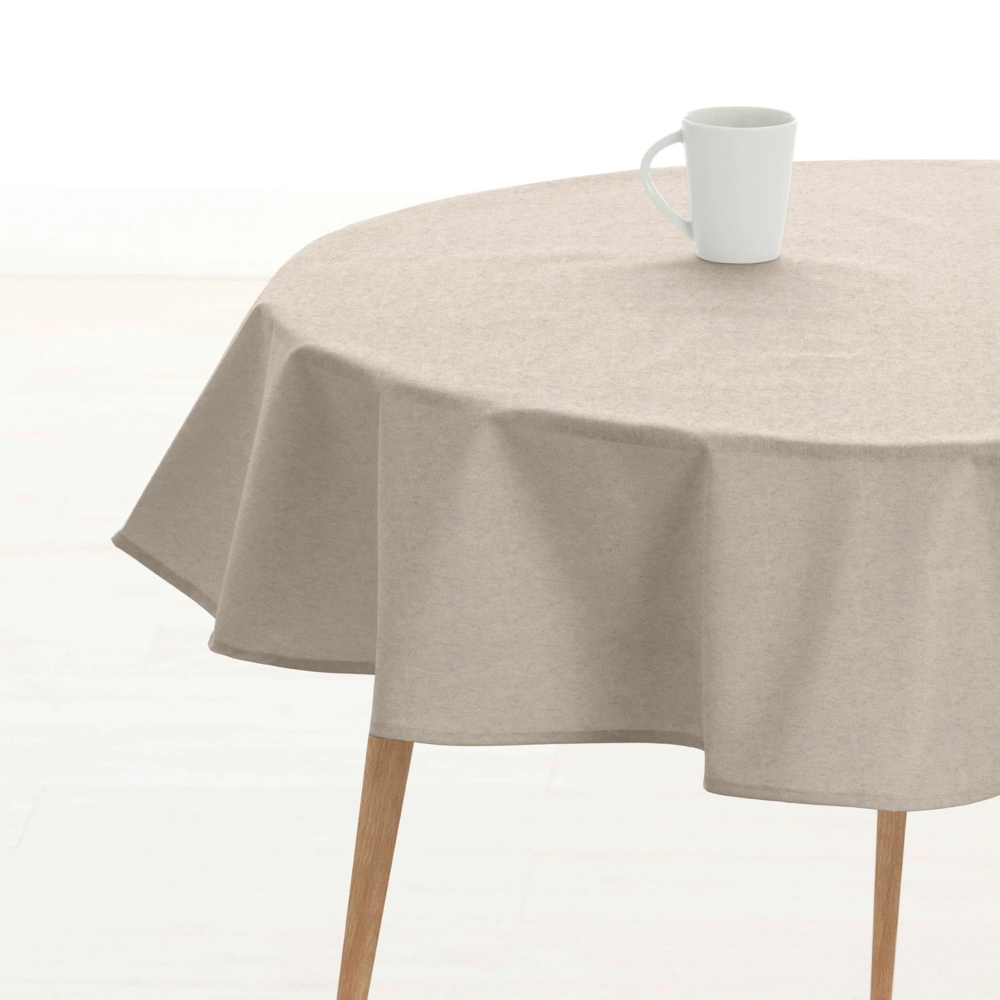 Nappe ronde en résine anti-taches Levante 101