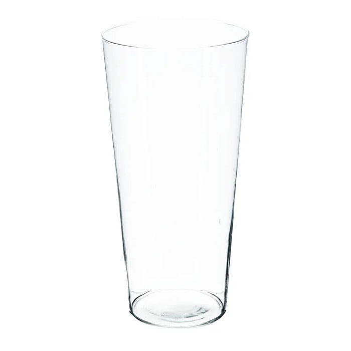 Vase conique - verre - H50 cm