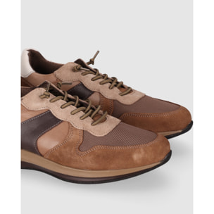 Deportivos de Piel - Taupe - Tacón: Bajo