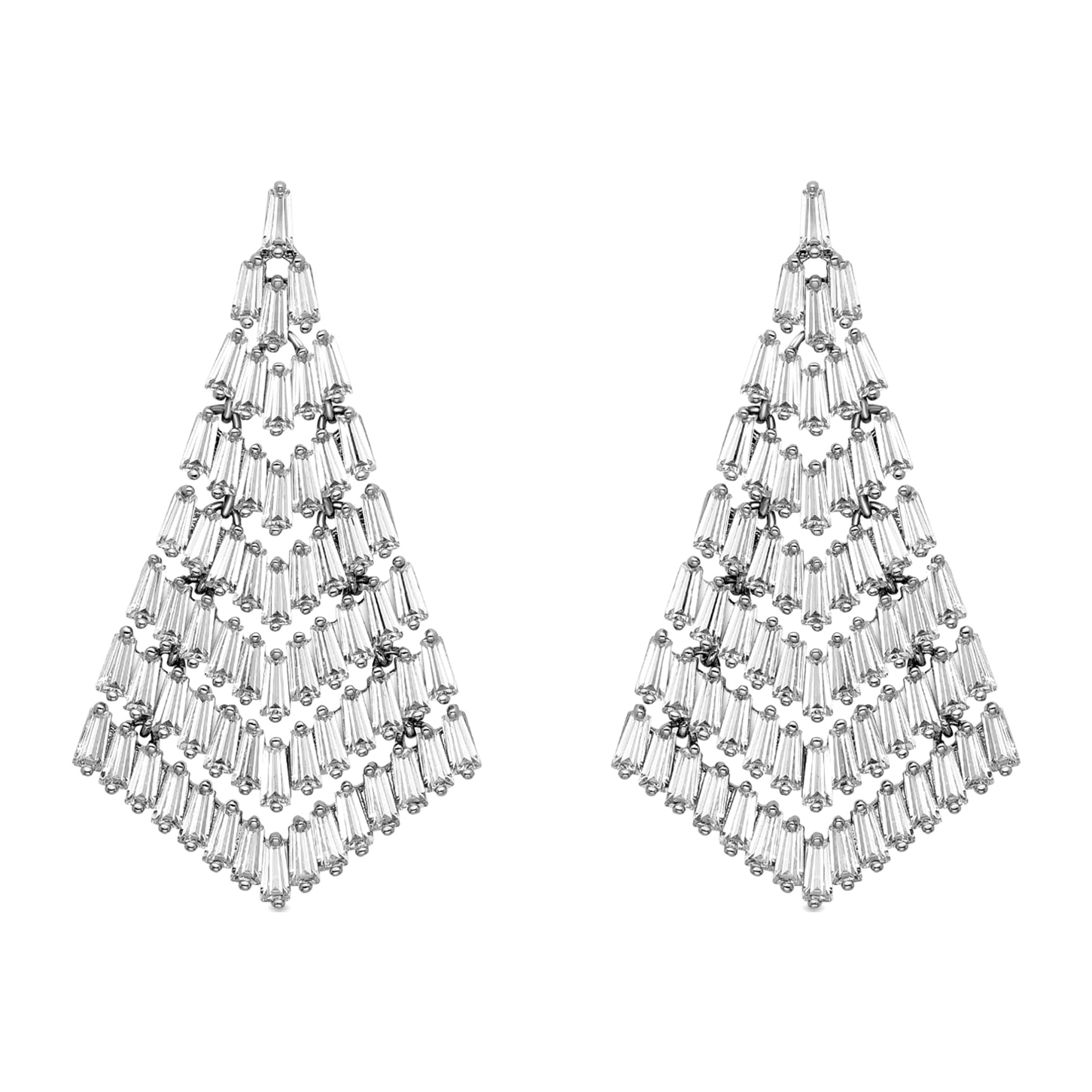 Pendientes con Circonita Rubí acabados en oro rosa de 18K