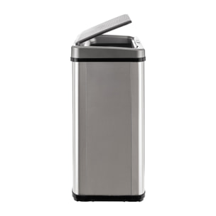 Well home - cubo de basura inteligente sin patas con apertura automática o contacto manual, 40l, alto: 55,5 (x35,5x26), gris.