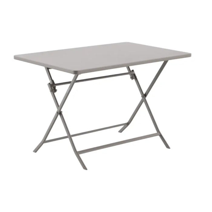 Table de jardin Greensboro 4 places pliable café 110x70cm