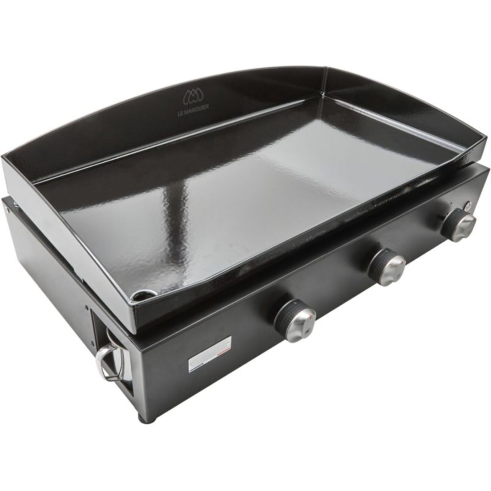 Plancha gaz LE MARQUIER Pure 375 Noir 3 brûleurs à poser, 75x40 cm