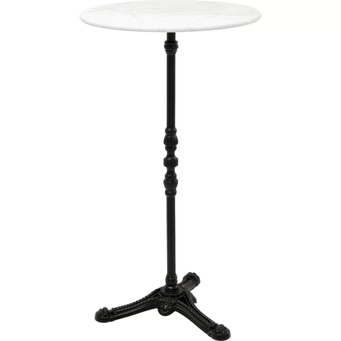 Table de bar Bistrot 60cm marbre blanc Kare Design