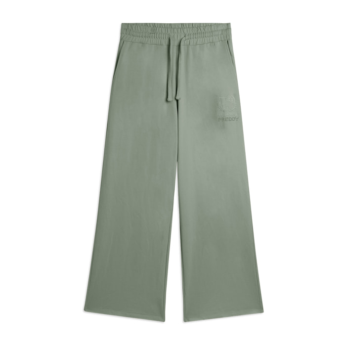 Pantaloni cropped wide leg Hello Kitty