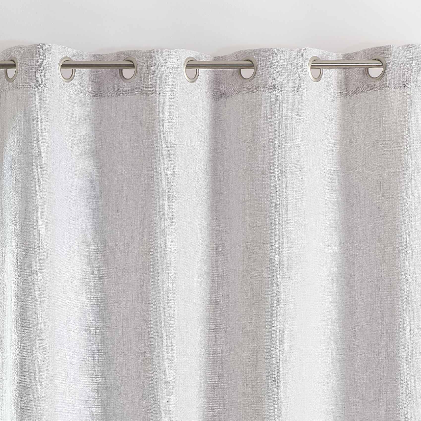Rideau tamisant  -  - Effet tissé - Blanc