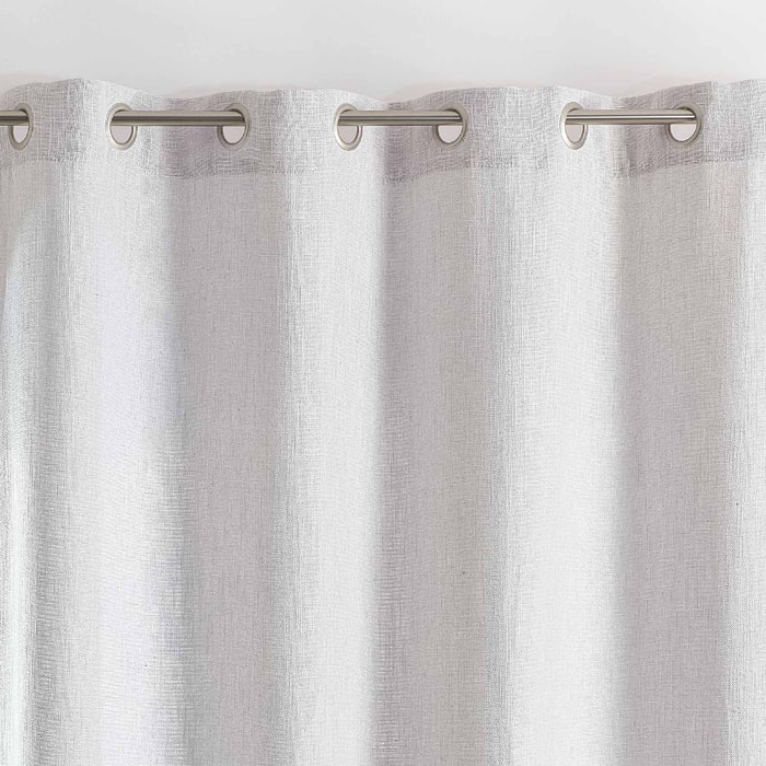 Rideau tamisant  -  - Effet tissé - Blanc