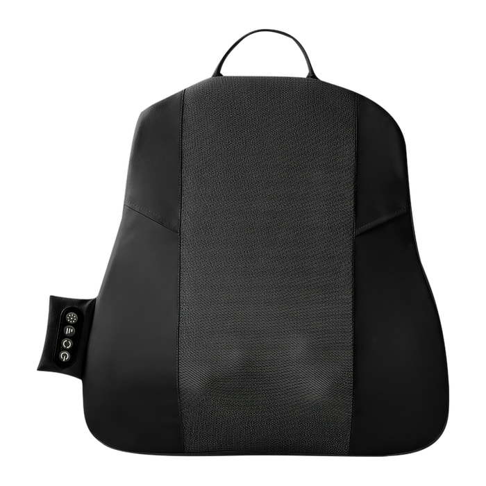 Masajeador ergonómico recargable HY-KB-2025 para espalda, cuello y hombros. 3 modos de masaje con 2 velocidades. 2 intensidades de calor, cinta de ajuste para sillas y asientos.