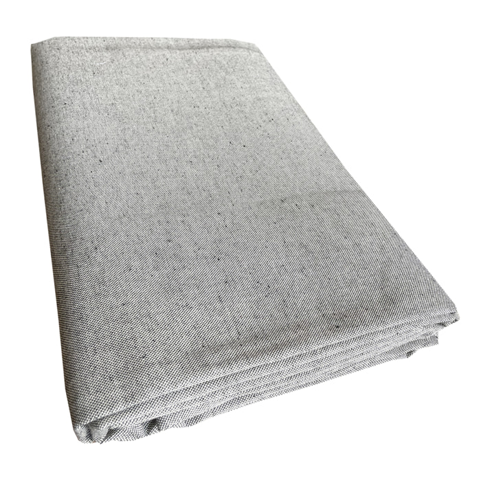 Copriletto copritutto tinto in filo tinta unita grigio 100% cotone riciclato