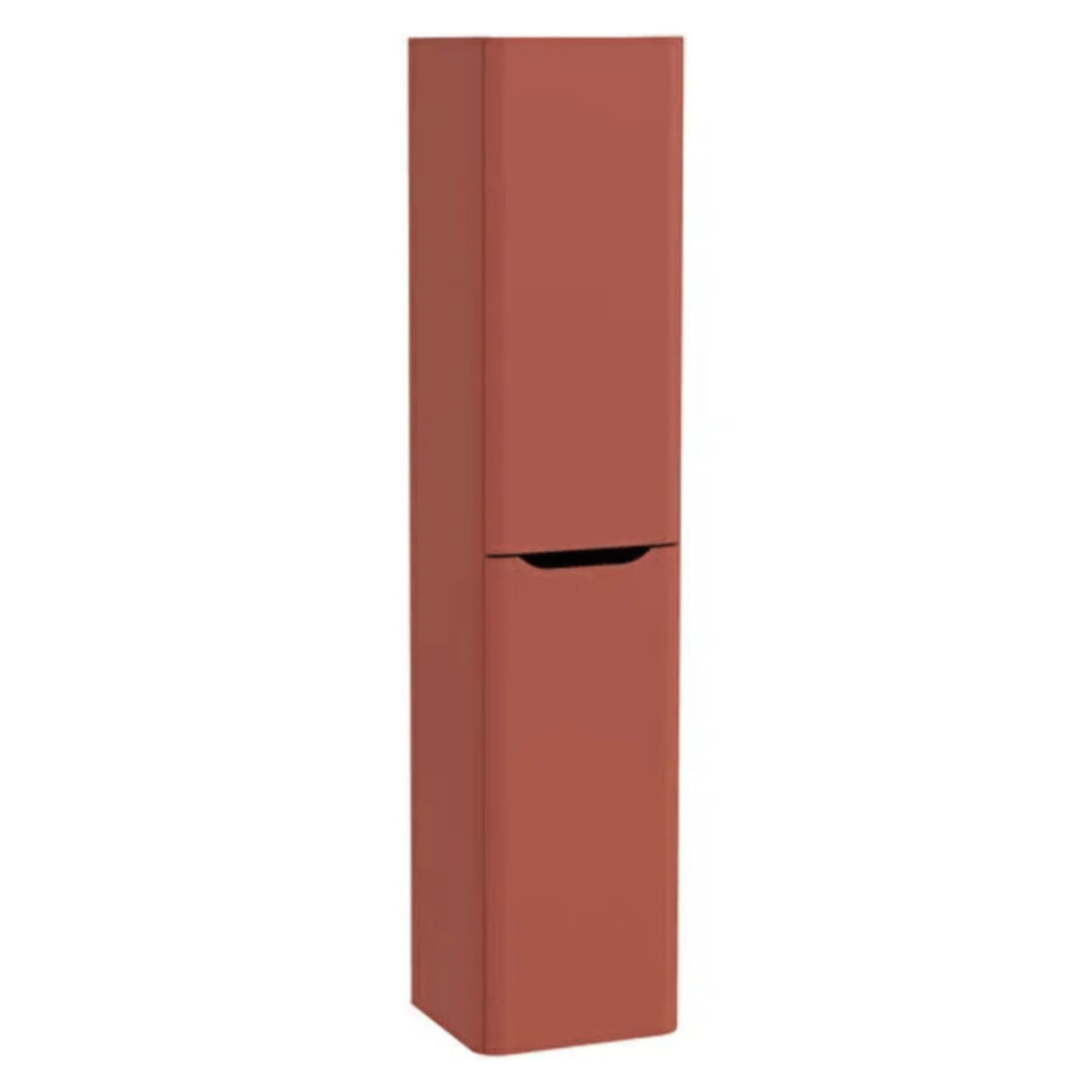 Meuble vasque suspendu VITRA Sento Round 100cm Terracotta mat + Colonne version gauche