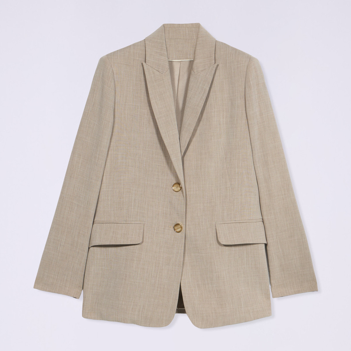 Oltre - Blazer fluido mezcla de viscosa - Beige