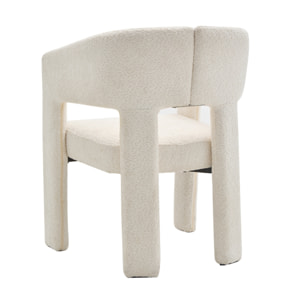 Gaspard - fauteuil - en tissu bouclette - Beige