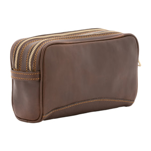 Pochette  unisex In Vera pelle Made in Italy 24x18x7 cm