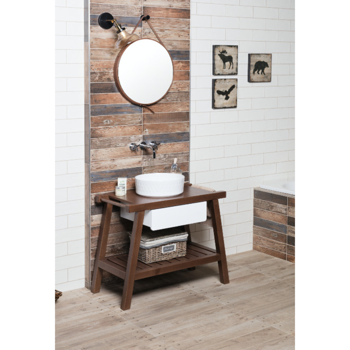 lot de 6 vasques à poser Infinitio 36 x 36 x 12 cm sans trop-plein, blanc brillant (SATINF3636-GVP06)