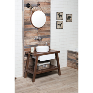 lot de 6 vasques à poser Infinitio 36 x 36 x 12 cm sans trop-plein, blanc brillant (SATINF3636-GVP06)