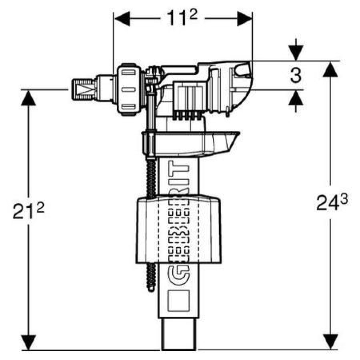 Robinet flotteur UNIFILL pour réservoir encastré (240.705.00.1)