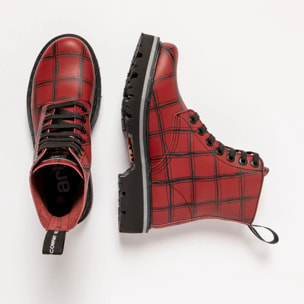 Botines 1166P FANTASY RED TARTAN / MARINA color Red tartan