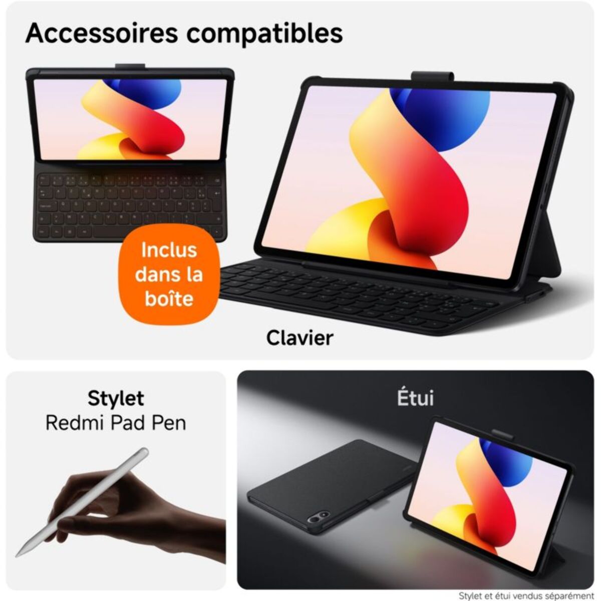 Tablette Android XIAOMI Pack Redmi Pad 2 Pro 128Go + Cover + Clavier