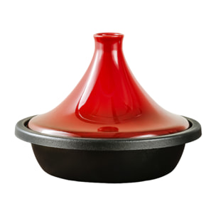 Tajine en fonte rouge 27cm