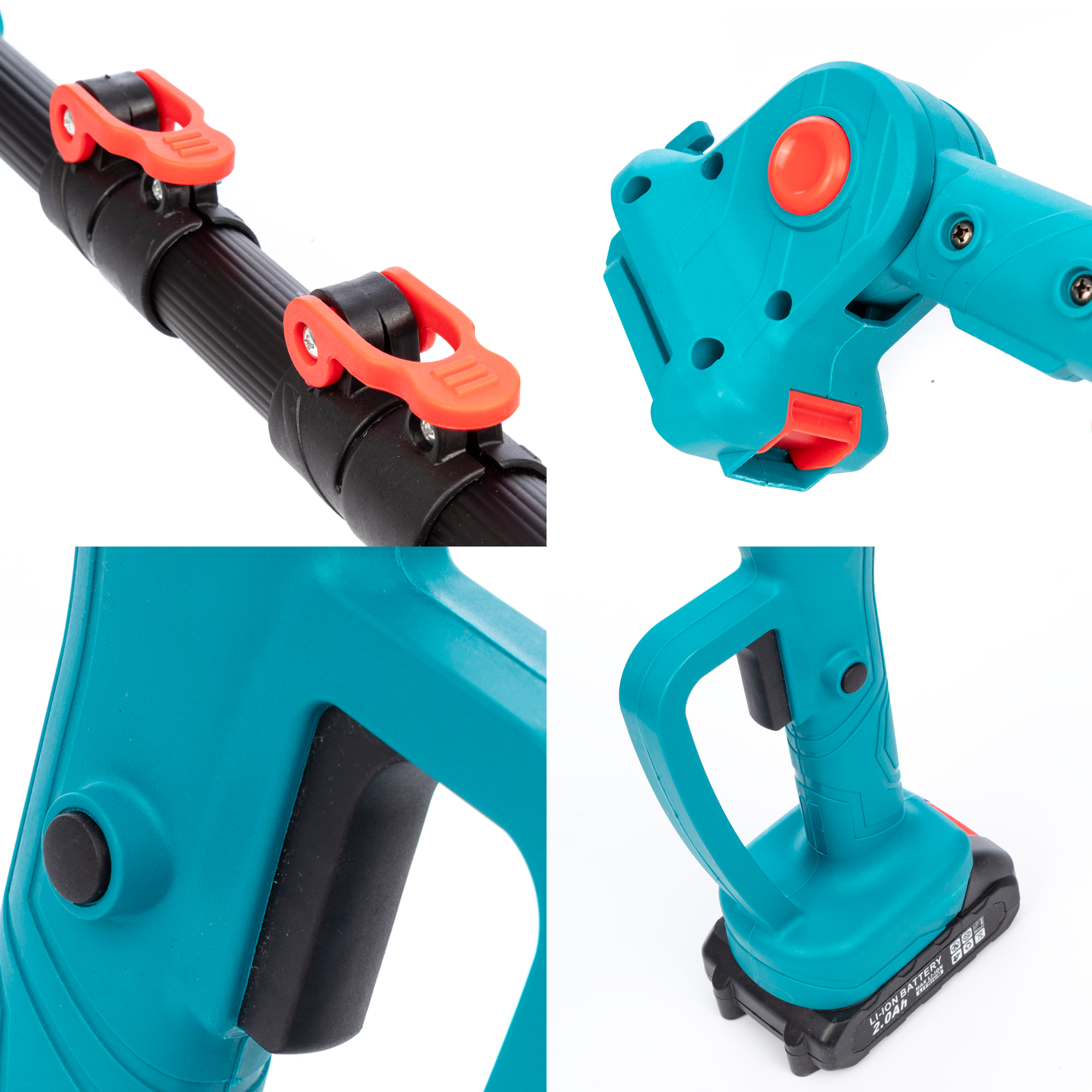 Set di strumenti elettrici 2 in 1 con motosega, forbici da potatura e manico regolabile di 2m.