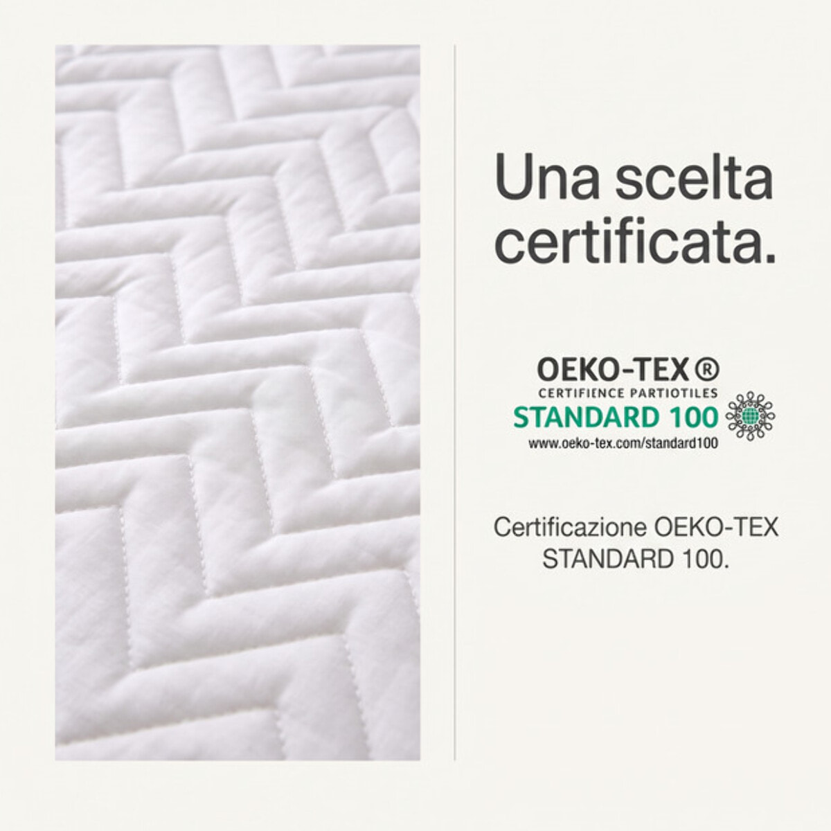 Coprirete Intrecci Trapuntato in Poliestere con Imbottitura 70 GSM e Nastri di Fissaggio