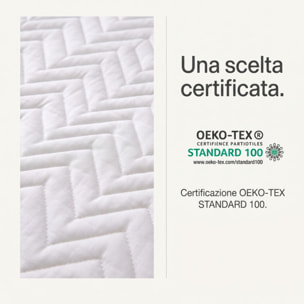 Coprirete Intrecci Trapuntato in Poliestere con Imbottitura 70 GSM e Nastri di Fissaggio