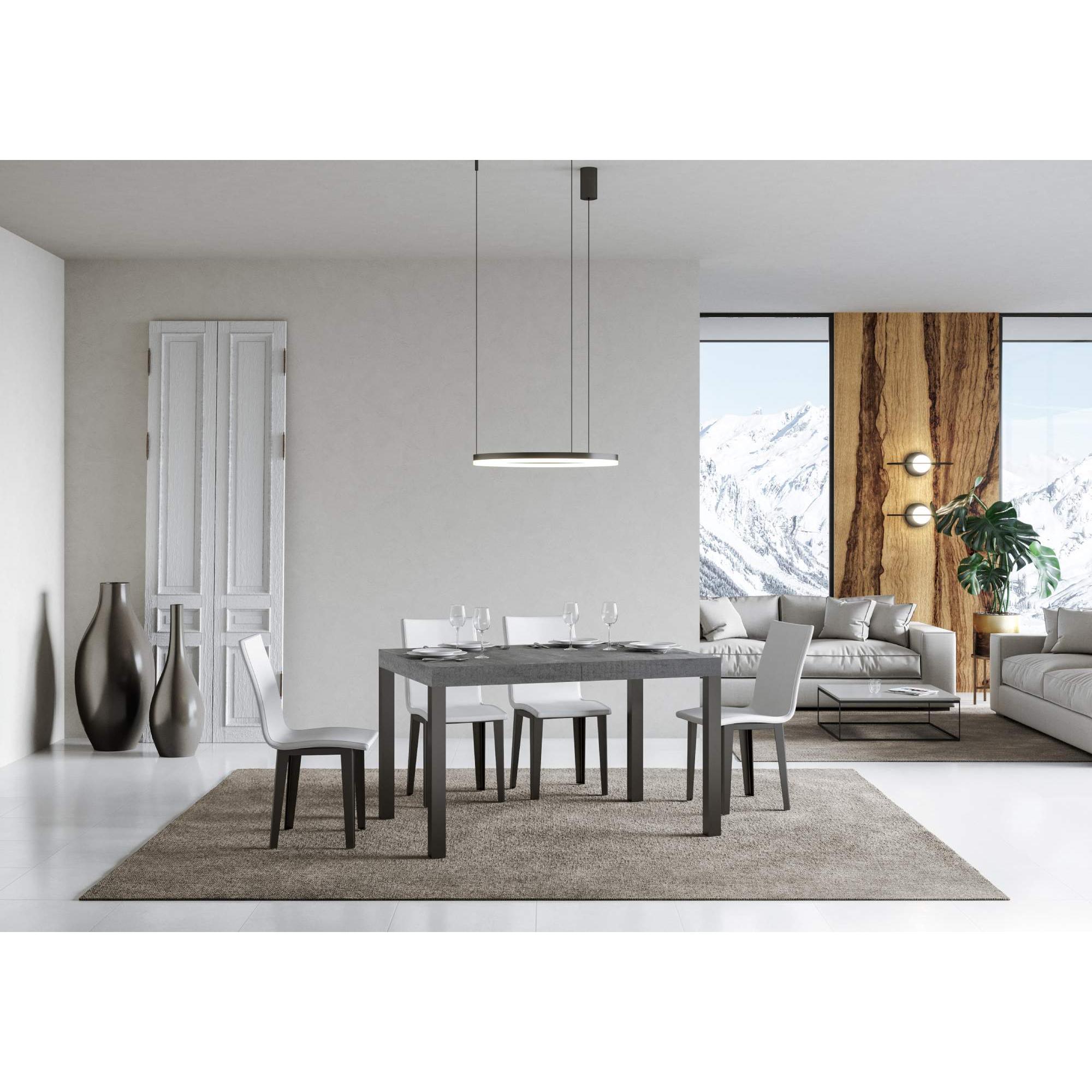 Mesa extensible 90x130/234 cm Everyday Premium Cemento estructura Antracita