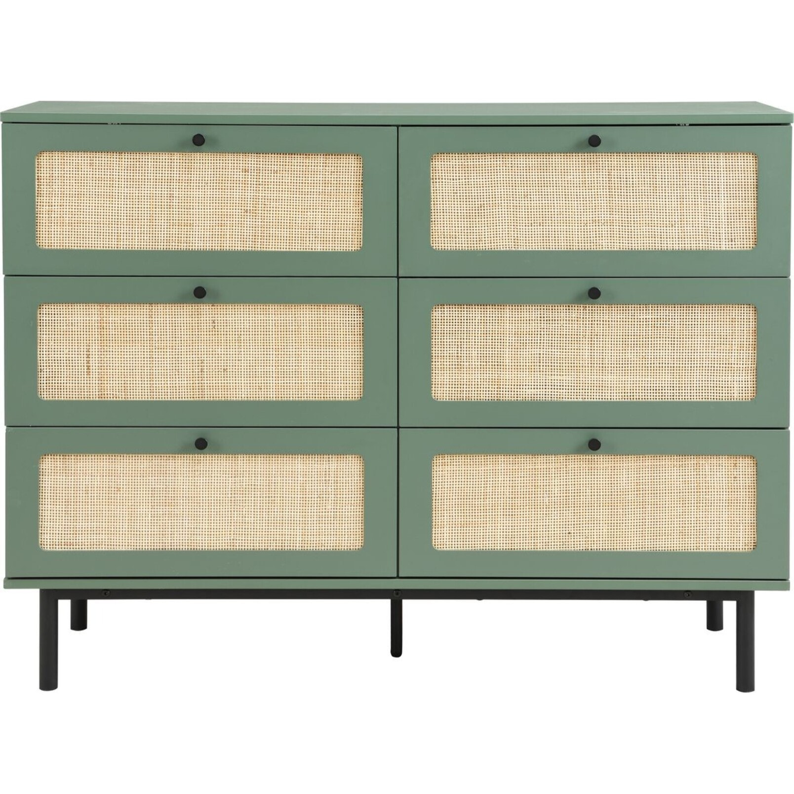 Commode 6 tiroirs en cannage - LUMA