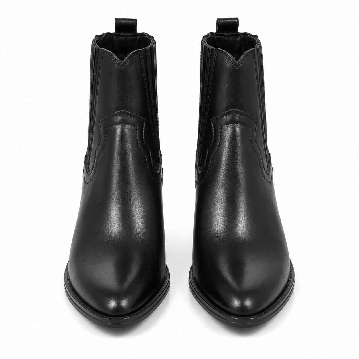 Texano basso in vera pelle - tacco 5 cm