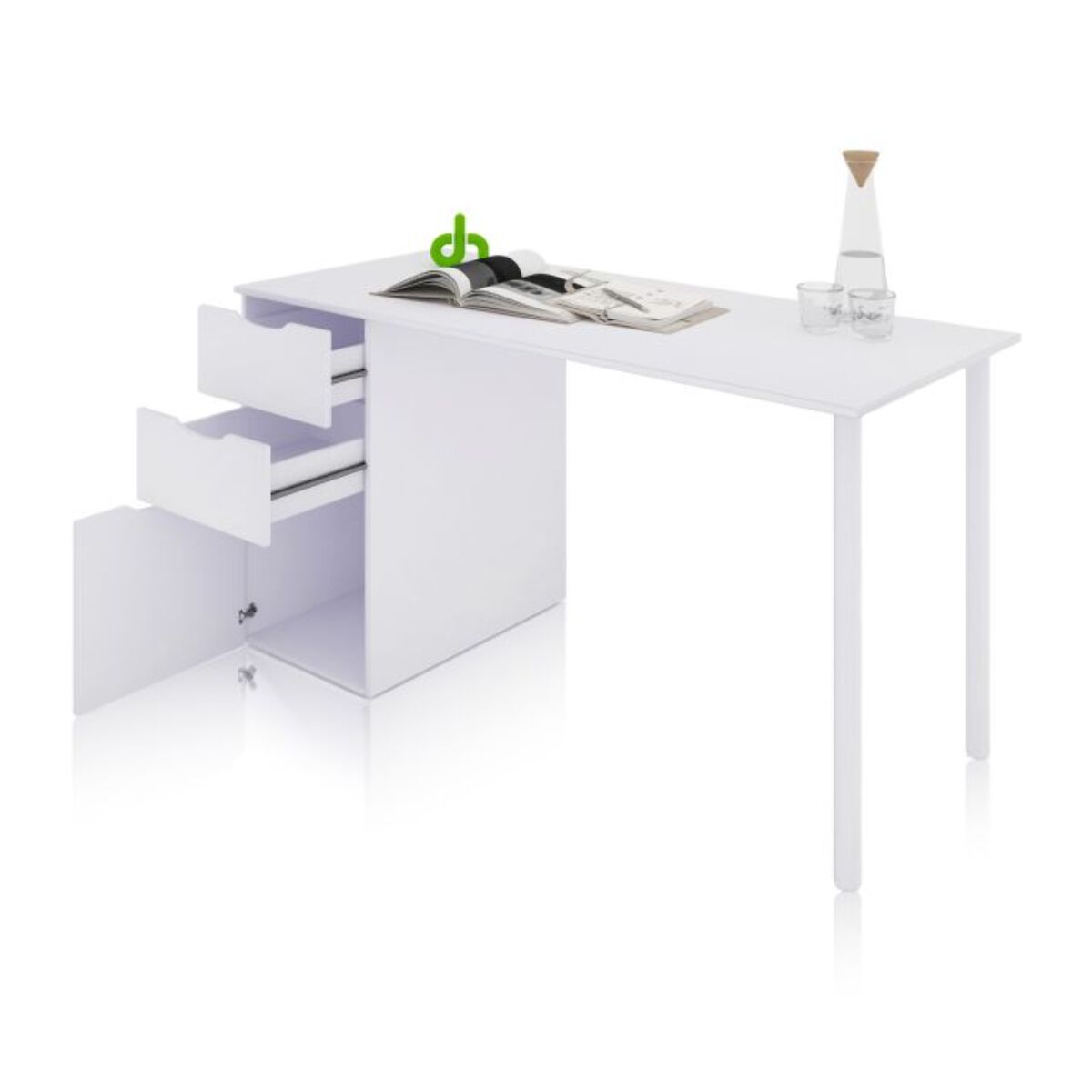 Mesa de escritorio Luma Blanco Artik (Blanco Mate)