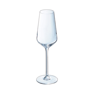 6 flûtes à Champagne 21cl - Verre ultra transparent moderne