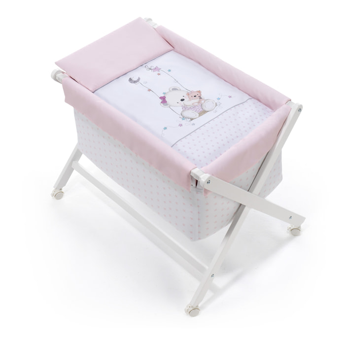 Minicuna con Textil Oso Columpio