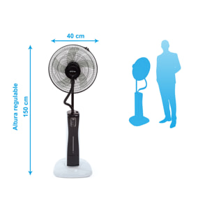 Ventilatore nebulizzatore ø 40 cm per interni ed esterni con telecomando