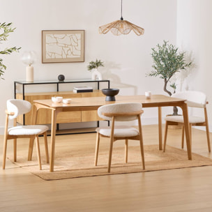 Table à manger 8 places Ilona 180x90x75cm