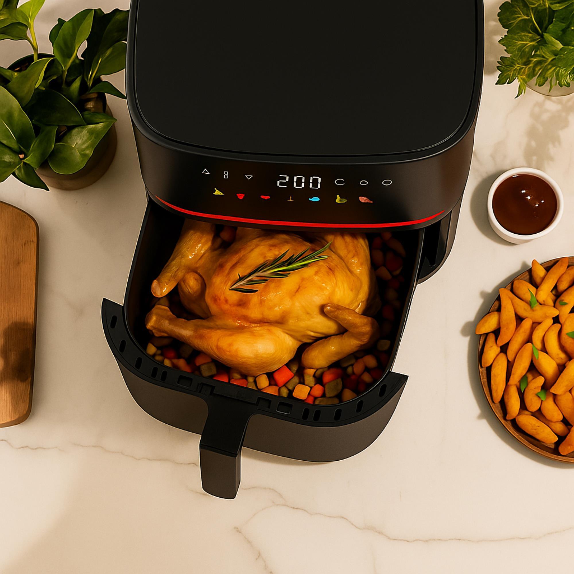 Bergner XTRA Freidora de Aire 6,5L 2200W Digital con Pantalla Táctil