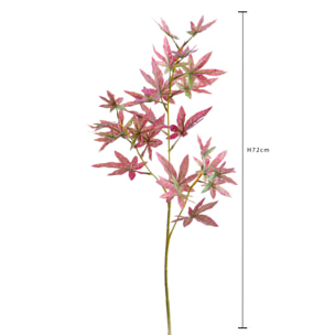 Ramo di Acero Giapponese - Pezzi 3 - 20X72X20 - Colore: Rosso - Bianchi Dino - Piante Artificiali