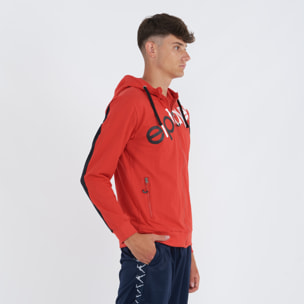 Felpa in jersey con zip e cappuccio Profeo