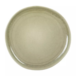 Lot de 6 ASSIETTE PLATE VERTE 27.2CM