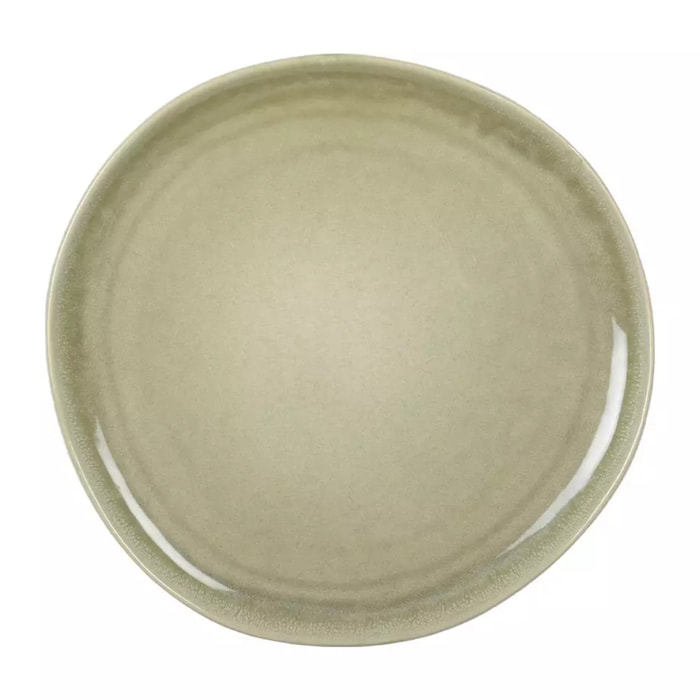 Lot de 6 ASSIETTE PLATE VERTE 27.2CM