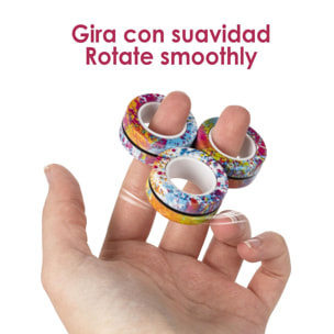 Magnetic Fidget Rings, anillos magnéticos de diseño exclusivo. Juguete antiestrés, ansiedad, concentración.