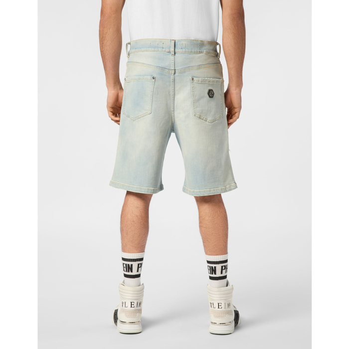 PHILIPP PLEIN Pantalones cortos vaqueros
