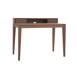 Bureau avec rangements bois foncé noyer L110 cm SEKRET