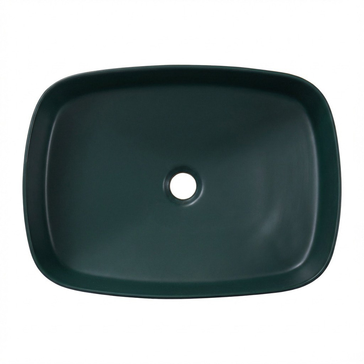 Vasque à poser rectangulaire 50 x 37,5 x 13,5 cm sans trop-plein vert mat PixL (CEPX4937GEM)