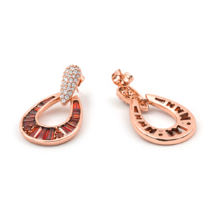Pendientes Beavil acabado oro rosa 18k