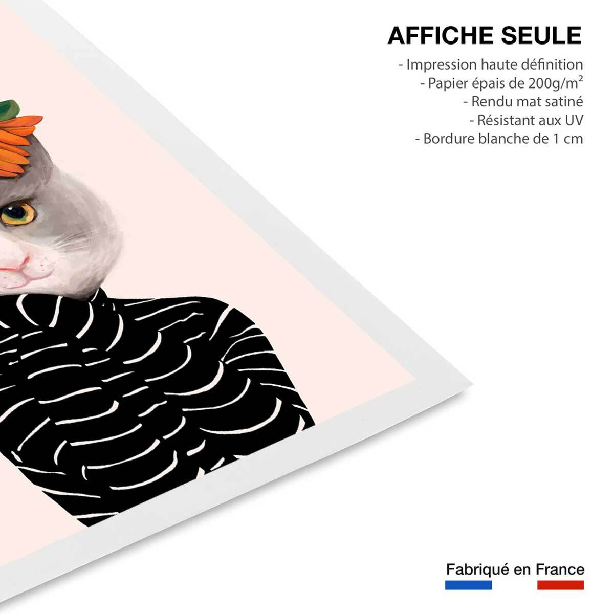 Affiche enfant couronne fleurie  Affiche seule