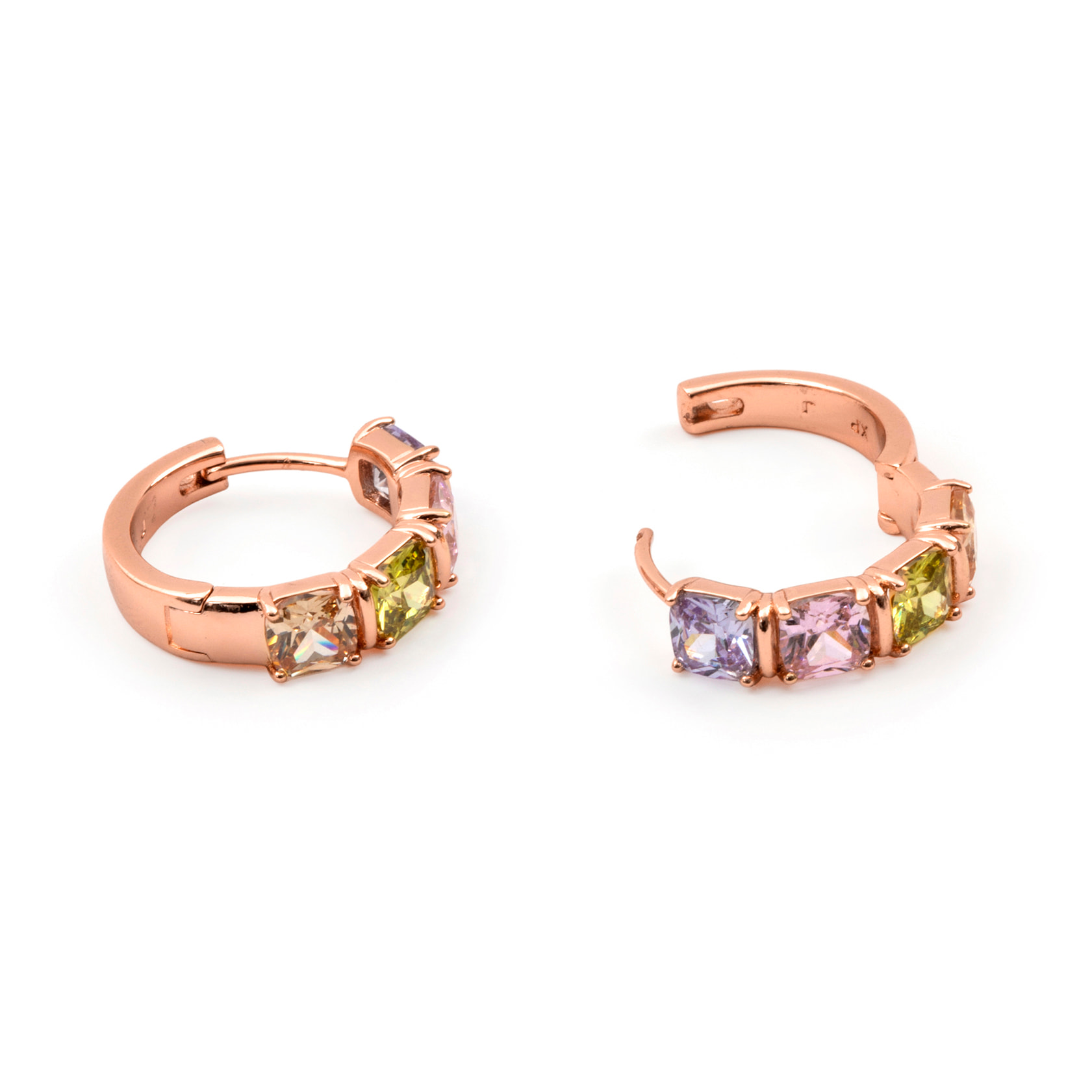 Pendientes Uyib acabado oro rosa 18k
