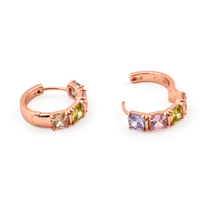 Pendientes Uyib acabado oro rosa 18k